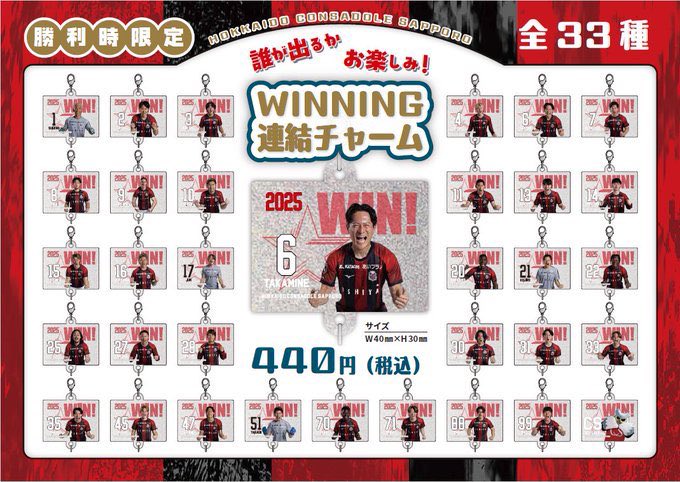 新品未使用】北海道コンサドーレ札幌 WINNING連結チャーム