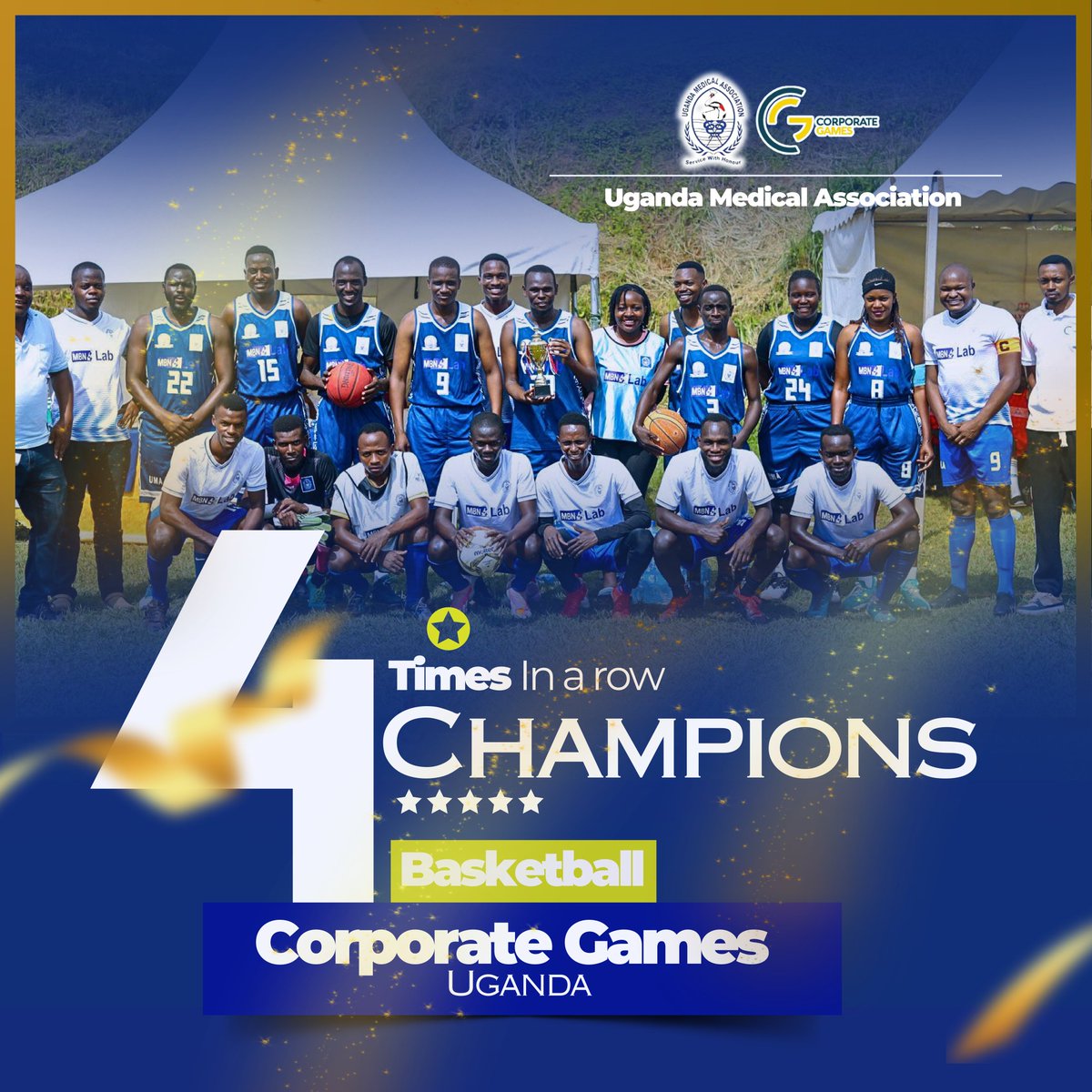 We congratulate the doctors <a href="/TheUMAofficial/">Uganda Medical Association</a> for the 4th championship 2025 🏆🏆🏆🏆 in the Corporate Games Uganda 🇺🇬