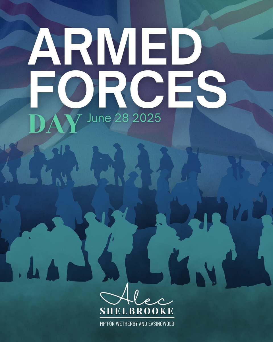 On Armed Forces Day, we come together to recognise the courage and dedication of our service personnel.

Wetherby and Easingwold has a proud connection to our Armed Forces, and today we say thank you to all those who serve and have served. 🇬🇧