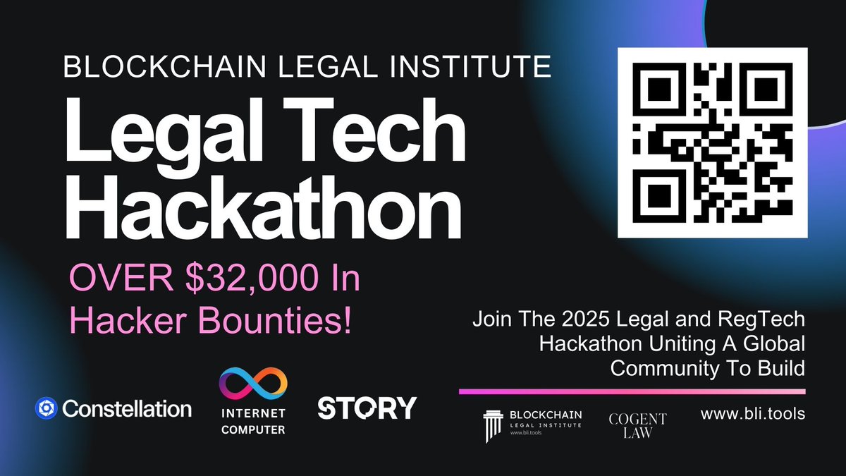 # Welcome @everyone

We're excited to continue our training of the BLI Legal Tech hackathon  sponsored by ICP, Constellation and Story Protocol. 🔥

Our official second session starts at 11 a.m. EST on July 1st in the BLI Legal Tech Hackathon discord!

We'll be kicking off with