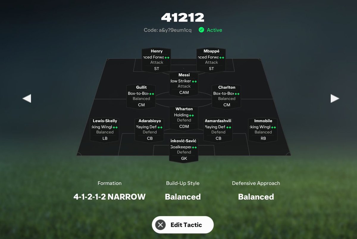 RobosFUT's tweet photo. 🚨 Tactics I used to get 12 wins

✅ Absolutely ridiculous going forward 
✅ LOTS of goals both ends 🫣
✅ Very fun 

Code: a&amp;y?9eum1cq

Had the most fun I’ve had all year 🔥 https://t.co/8mAx75hn7y