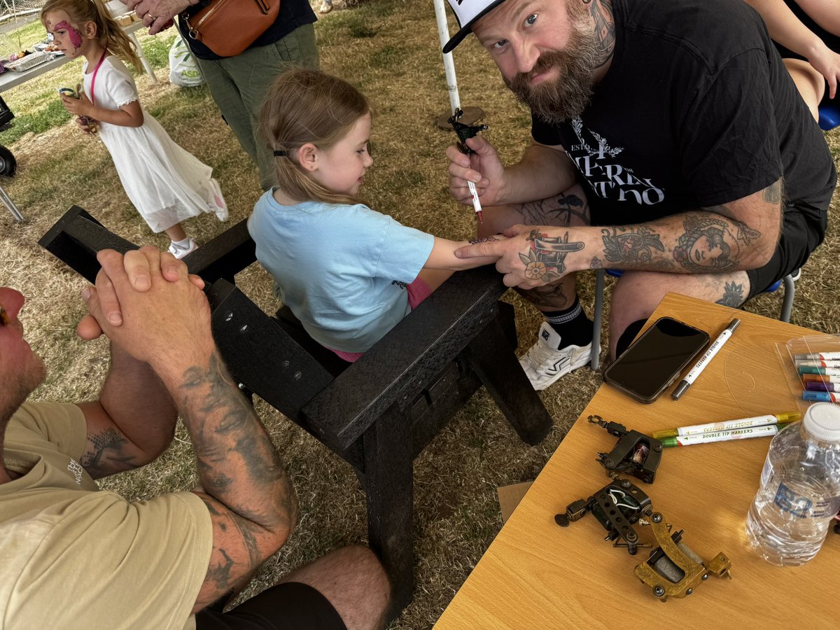 NorbridgeCIA's tweet image. We have tattoo art by Mark Hardy and traditional games ran by the Year 6 children. 🤩