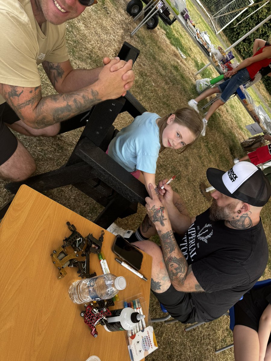 NorbridgeCIA's tweet image. We have tattoo art by Mark Hardy and traditional games ran by the Year 6 children. 🤩