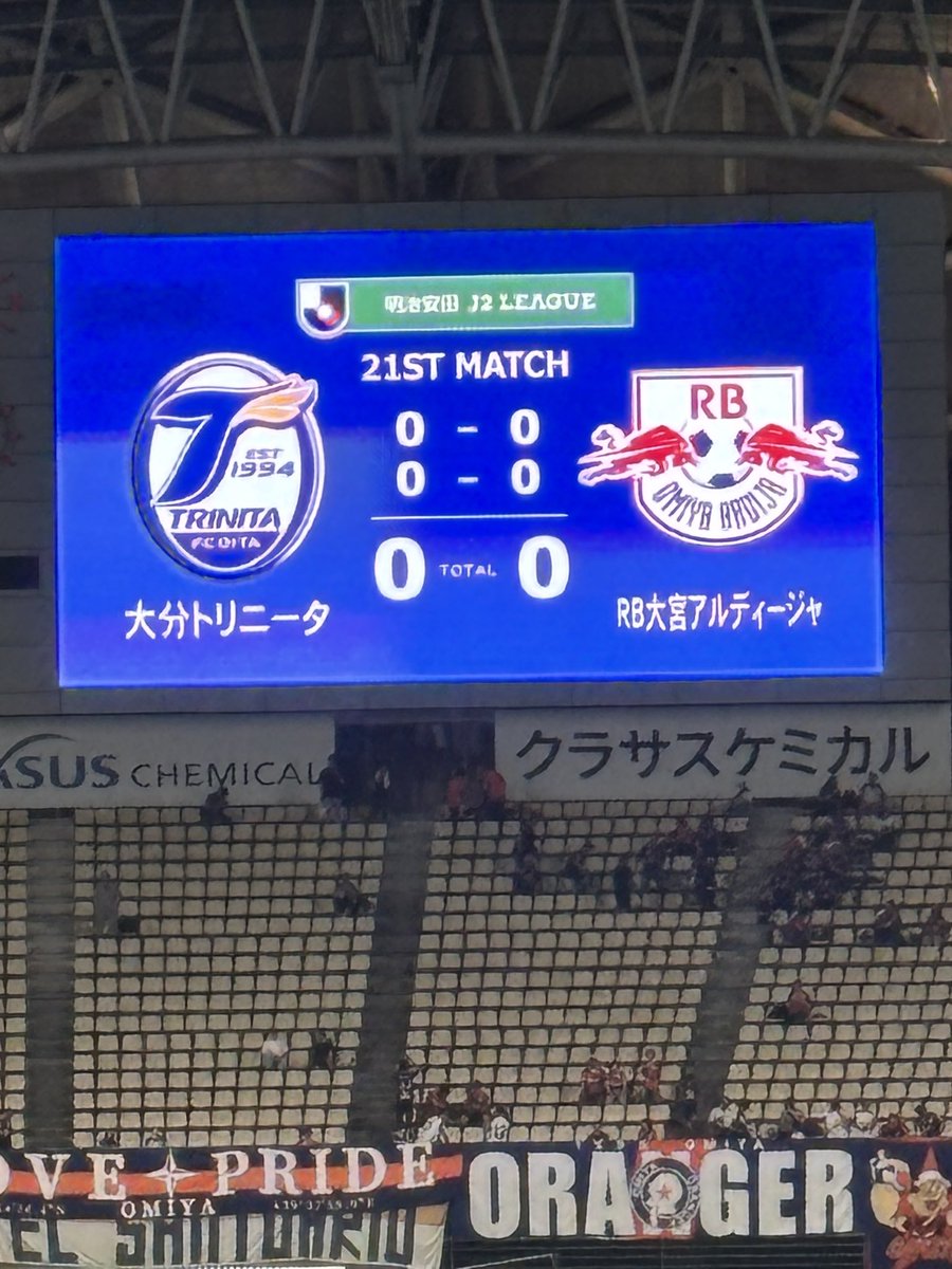 0-0 引き分け

そろそろ得点が見たいです！！

#大分トリニータ