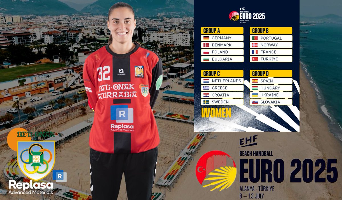 Replasa Beti-Onak (@beti_guerreras) on Twitter photo Patri Encinas <a href="/Beti_guerreras/">Replasa Beti-Onak</a> disputará el #EHFBeachHandball2025 en Alanya (Turquía) del 8 al 13 de julio con las #GuerrerasArena. Encuadradas en el Grupo D se enfrentarán en la primera fase a #Ucrania, #Eslovaquia y #Hungría. Zorte on!!! <a href="/villavatarrabia/">Ayto VillavAtarrabia</a> Patri Encinas <a href="/Beti_guerreras/">Replasa Beti-Onak</a> disputará el #EHFBeachHandball2025 en Alanya (Turquía) del 8 al 13 de julio con las #GuerrerasArena. Encuadradas en el Grupo D se enfrentarán en la primera fase a #Ucrania, #Eslovaquia y #Hungría. Zorte on!!! <a href="/villavatarrabia/">Ayto VillavAtarrabia</a>