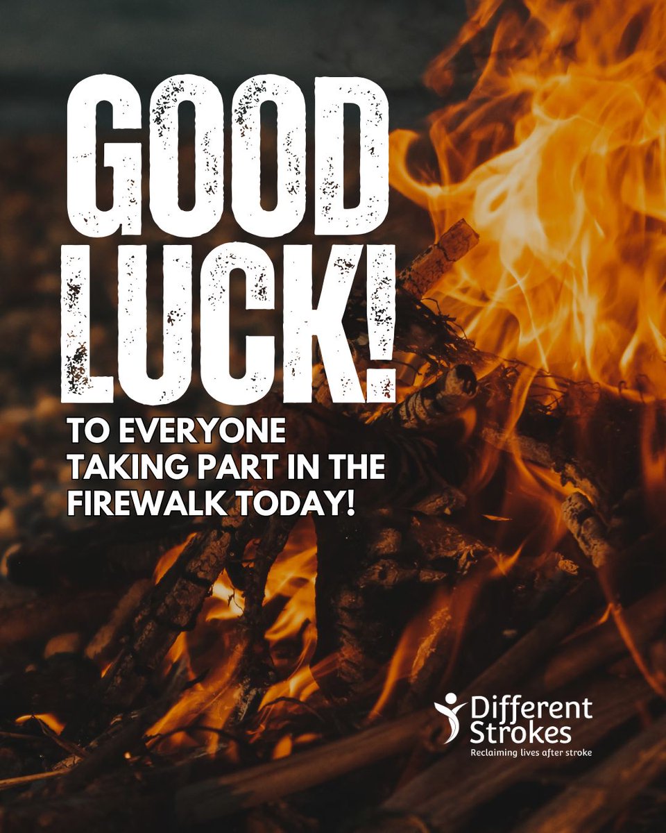 diffstrokes's tweet image. Good luck to everyone taking part in today’s Firewalk fundraiser! Walking barefoot over burning embers is no small feat and we’re cheering you on every step of the way! #Firewalk #StrokeSupport #Fundraising