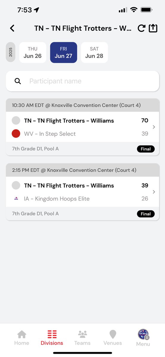 The real works starts today. After going 4-0 in pool play we are looking forward to the challenge.