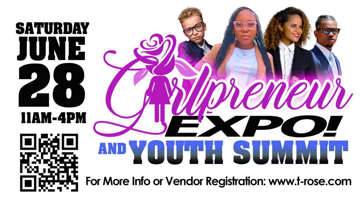 TODAY (6/28) Girlpreneur Expo and Youth Summit is taking place at the Lansing Center, 11AM - 4PM! 💜🌹

Be sure to stop by and support the entrepreneurs of our future! 

t-rosefoundation.org