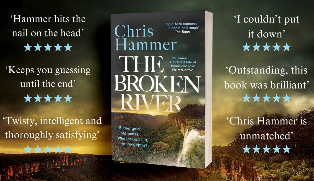 Headline Books (@headlinepg) on Twitter photo BURIED GOLD, OLD BONES.
WHAT SECRETS LURK IN THE DEPTHS?
#TheBrokenRiver by Chris Hammer, is coming soon in paperback!
'Another excellent story by an extremely good writer'⭐⭐⭐⭐⭐
'Clever narrative with lots of twists and turns'⭐⭐⭐⭐⭐
🔗 brnw.ch/21wTKDq BURIED GOLD, OLD BONES.
WHAT SECRETS LURK IN THE DEPTHS?
#TheBrokenRiver by Chris Hammer, is coming soon in paperback!
'Another excellent story by an extremely good writer'⭐⭐⭐⭐⭐
'Clever narrative with lots of twists and turns'⭐⭐⭐⭐⭐
🔗 brnw.ch/21wTKDq