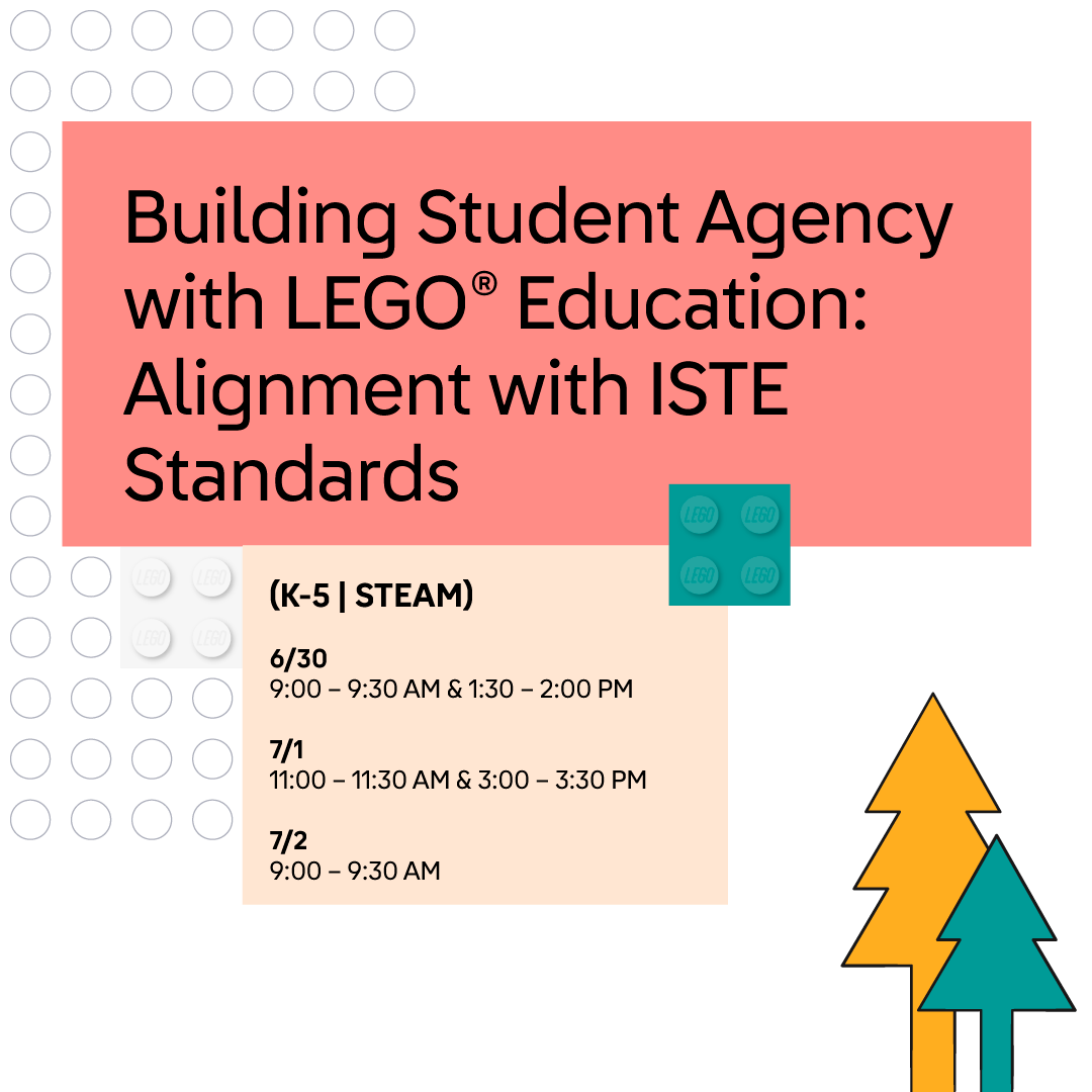 LEGO_Education's tweet photo. Heading to #ISTELive25 ? Join us at booth #2019 for hands-on sessions on aligning with ISTE &amp; TEKS standards and practical ideas to boost student outcomes! Plus, hear from special guests at @IrvingISD on bringing engaging hands-on science to K-8 classrooms. @ISTEofficial https://t.co/6Pa9j71UP5