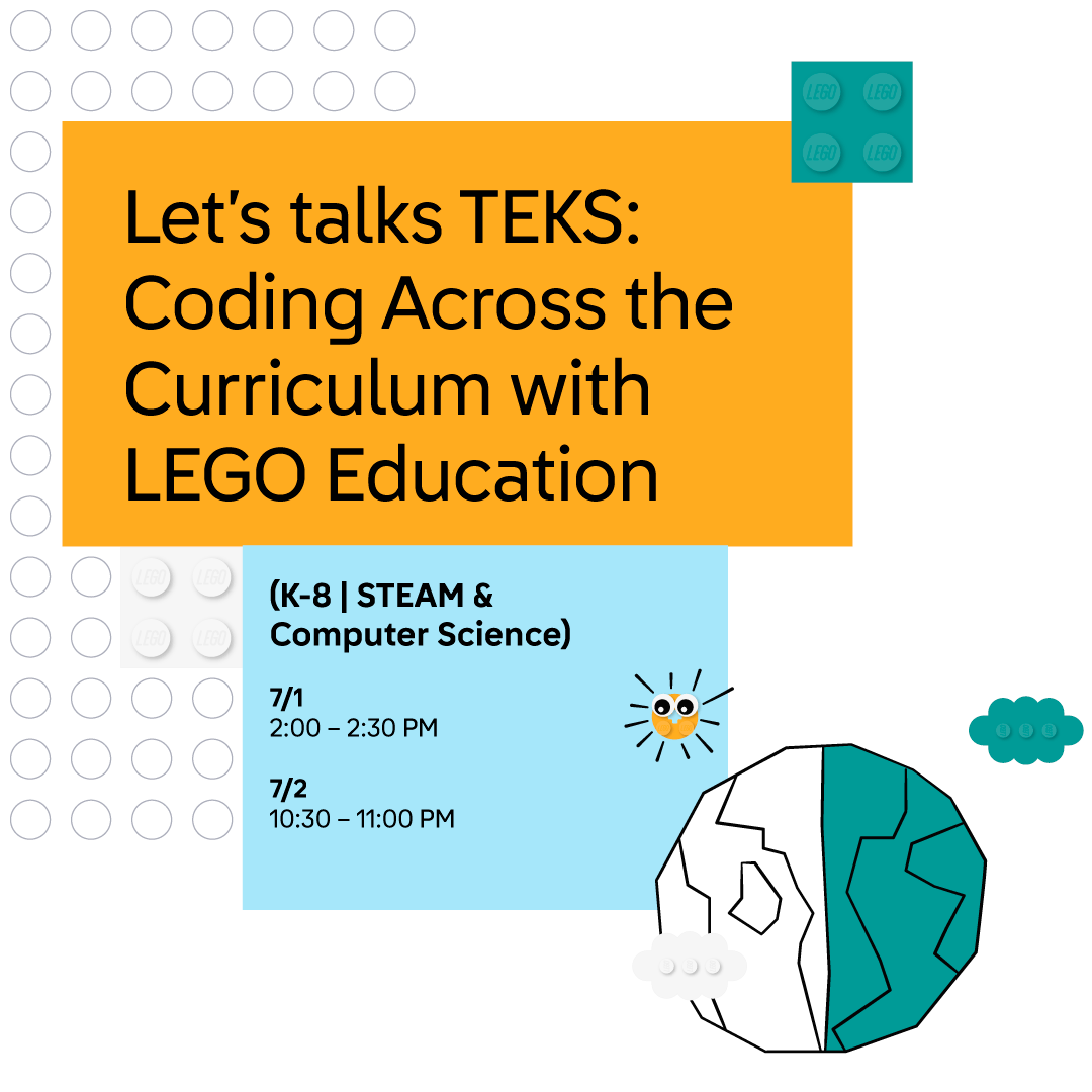 LEGO_Education's tweet photo. Heading to #ISTELive25 ? Join us at booth #2019 for hands-on sessions on aligning with ISTE &amp; TEKS standards and practical ideas to boost student outcomes! Plus, hear from special guests at @IrvingISD on bringing engaging hands-on science to K-8 classrooms. @ISTEofficial https://t.co/6Pa9j71UP5