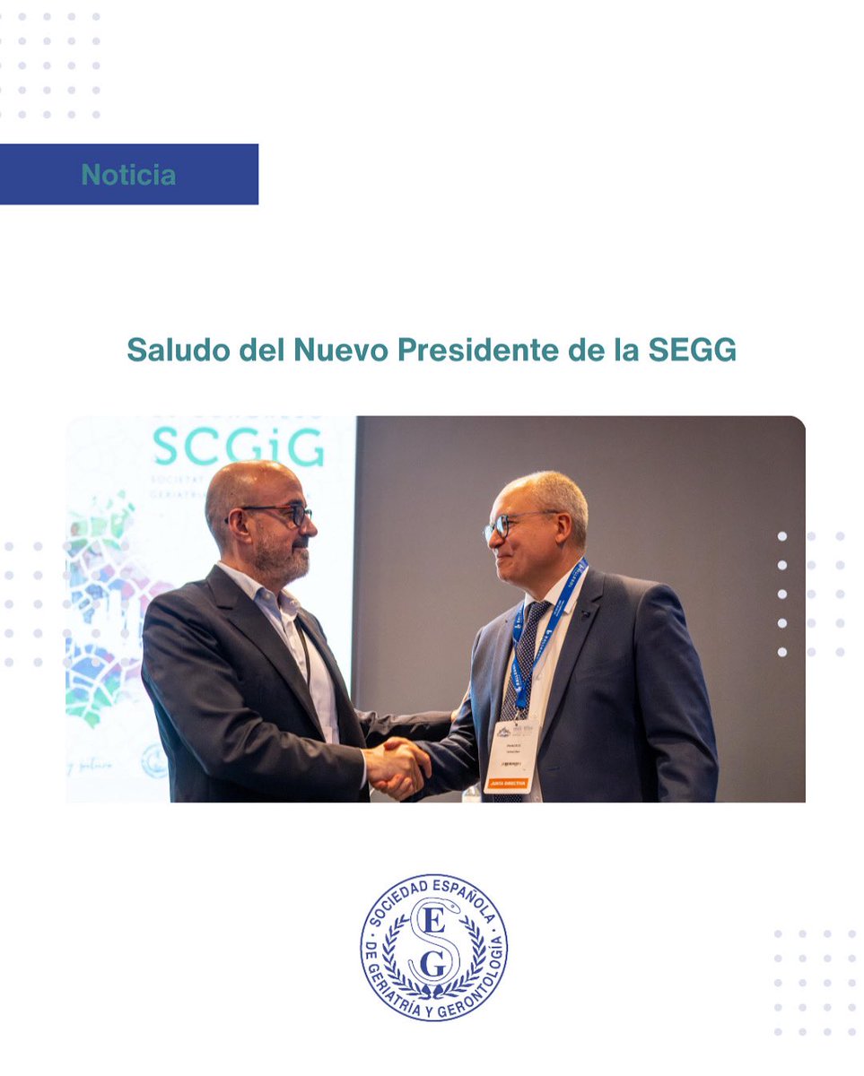🔹 Nuevo presidente en la SEGG: el Dr. Francisco José Tarazona Santabalbina inicia una nueva etapa con visión innovadora y transdisciplinar.
📎 Lee su saludo: segg.es/institucional/…
#SEGG2025 #Geriatría #Gerontología #CuidadoDigno