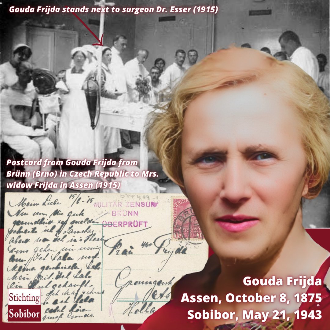 Sticht_Sobibor's tweet image. 28.06.2024 | Dutch Veterans Day
Gouda Frijda served on the Eastern Front in WWI. She became director of the Jewish Invalide in Amsterdam. Due to illness, she resigned and returned to Assen. On Oct. 3, 1942, Gouda arrived in Westerbork. She was deported to Sobibor on May 18, 1943.
