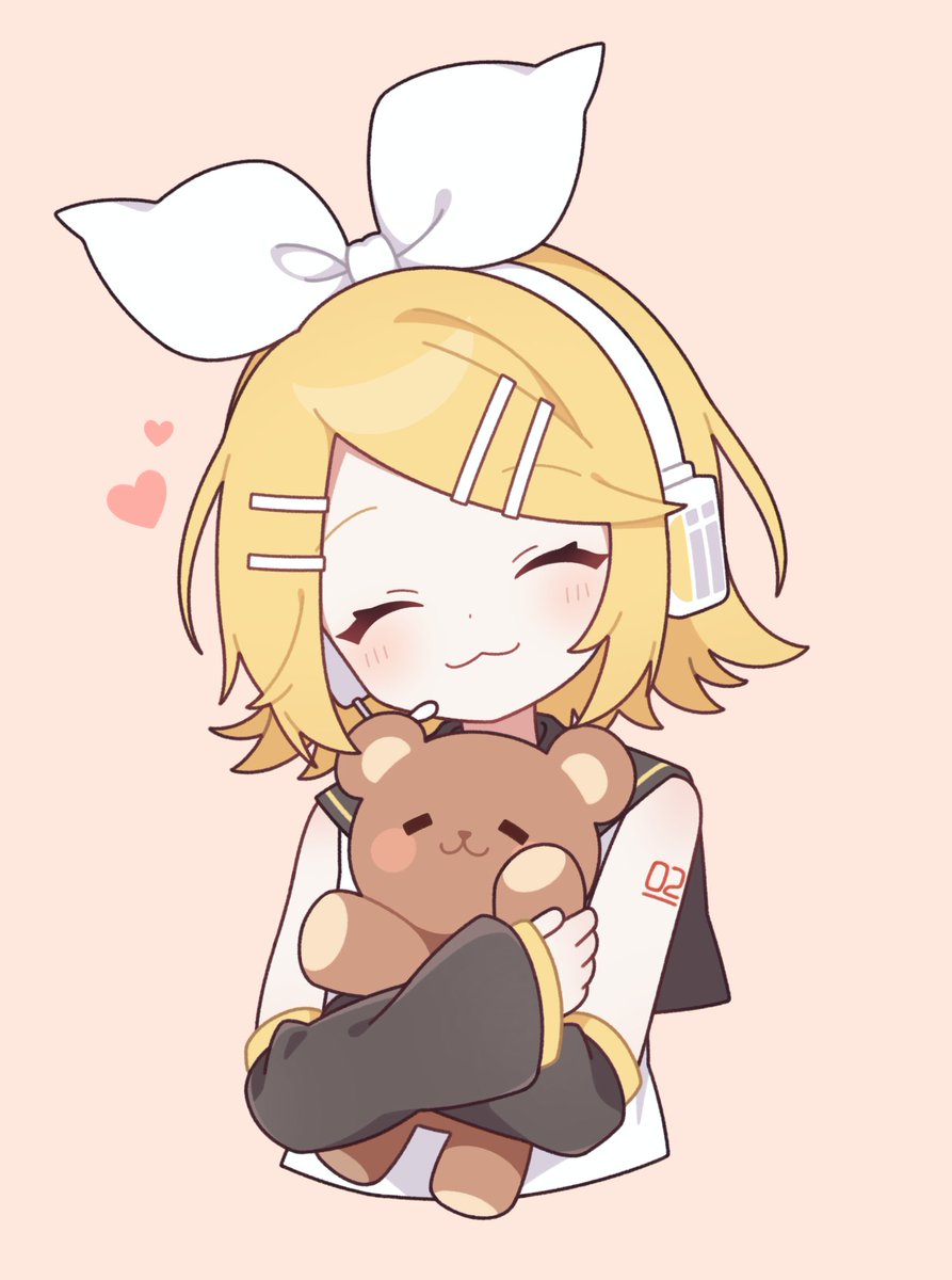 meroharome's tweet photo. クマさんと一緒♪
#鏡音リン https://t.co/CxAJg0kv7i