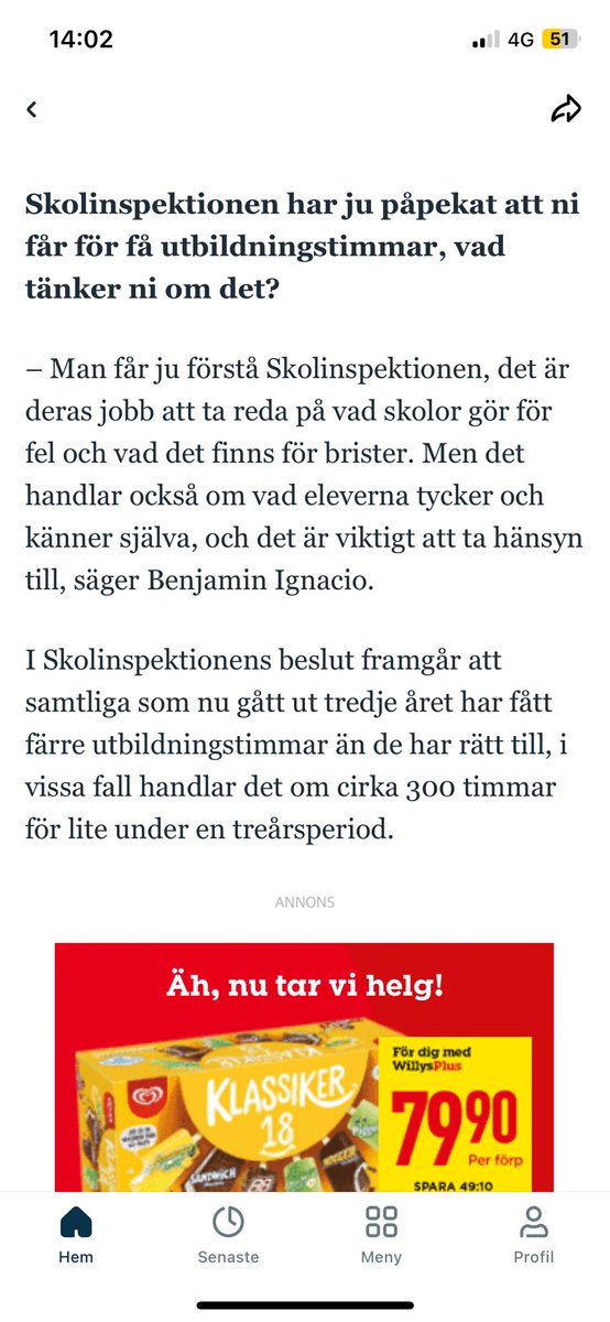 En skola kan inte existera enbart på premissen att eleverna skapar vänner där och gillar sina lärare. 

Svensk skola finns för att garantera likgiltig utbildning, säkra jobb åt alla och fostra goda medborgare. Inte för socialt välgörenhetsarbete eller fritidsverksamhet.