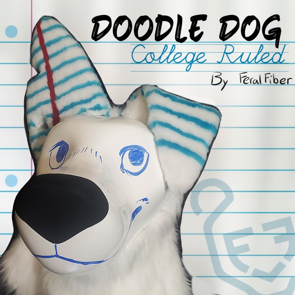 MissingJay's tweet image. College Ruled the first ever white board fursuit is finished!

They have
Nose vision
Jaw ventilation
adjustable internal fan
And most importantly a fully functional dry erase face

College ruled has a home but more Doodle Dogs are coming soon!

#fursuitmaker #fursuit #fursuithead