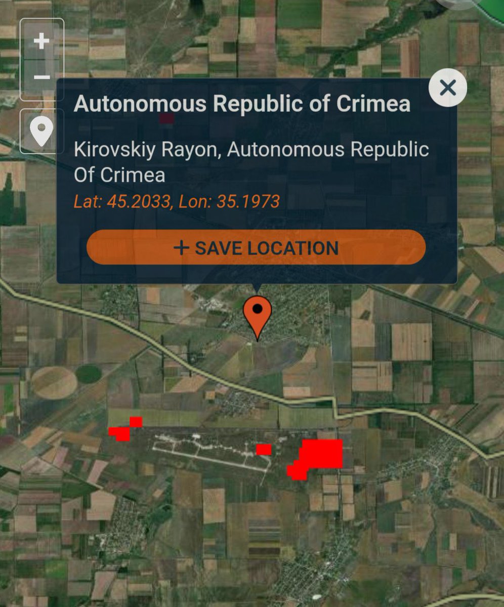 bayraktar_1love's tweet image. 🚁SBU claims destruction of Russian Pantsir-S1 air defence system and three helicopters (Mi-8, Mi-26, and Mi-28) in strike on occupied Crimea airfield. Also FIRMS data shows fire traces at the location of the Russian Kirovskiy military airfield in Crimea. 

“Another successful…