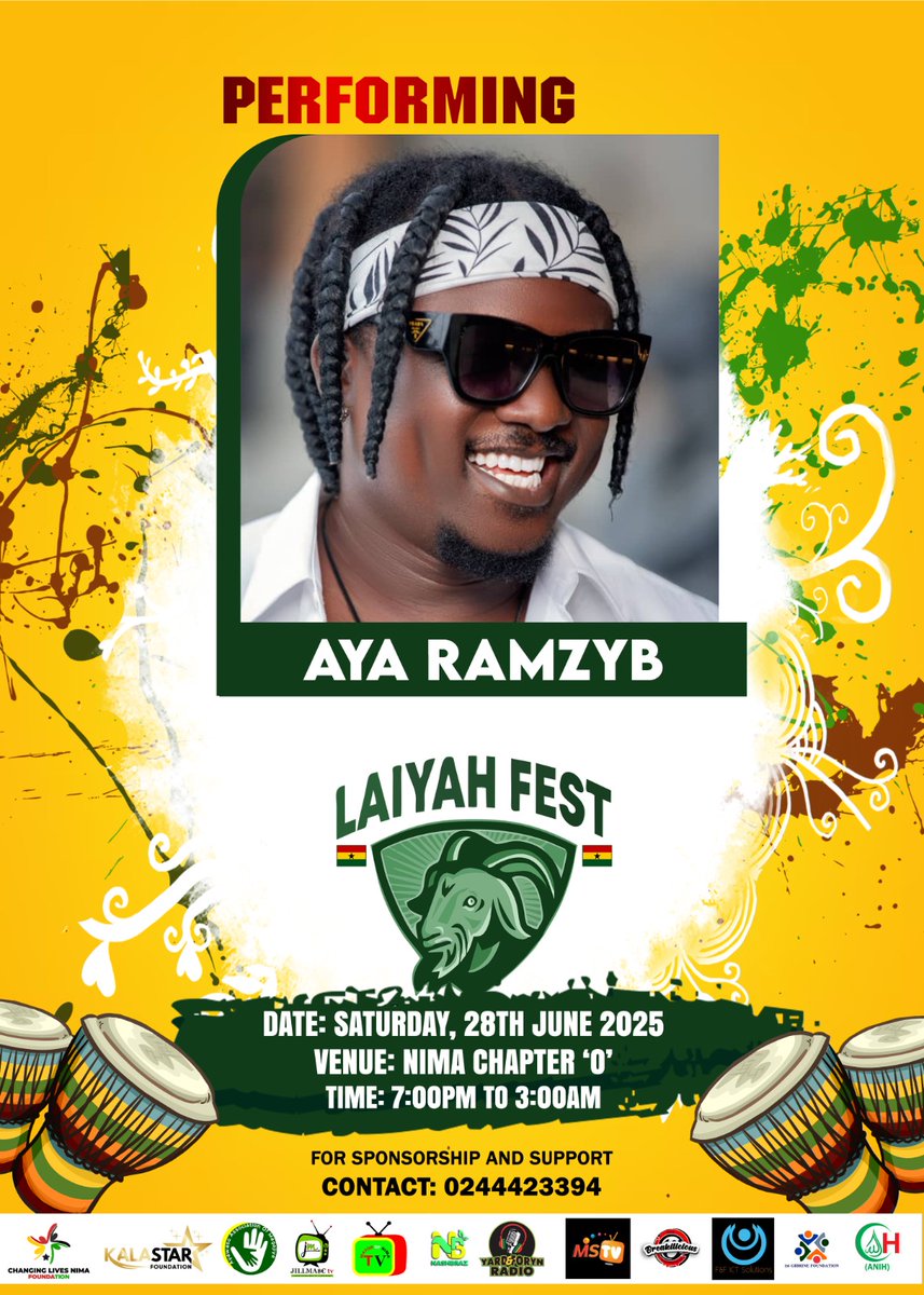 #LaiyahFest" Tonight's the night! I'm live at Nima Chapter O!😍 It's gonna be fun, love, and fireworks! Come through and let's vibe💥 #Aya_yayaya #Weekend 🇬🇭🔥✊