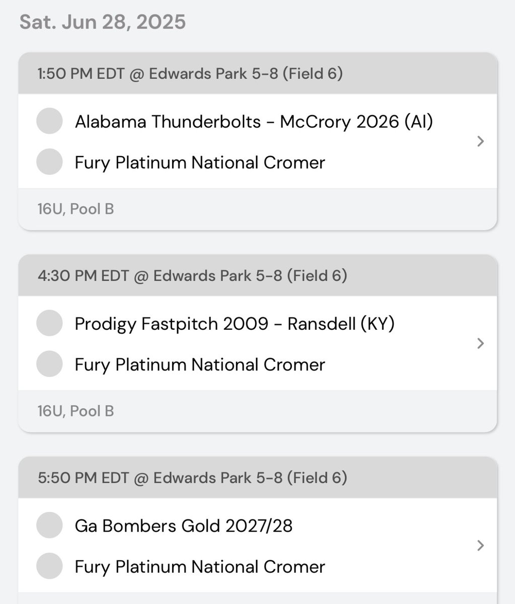FPNCromer's tweet image. Slight schedule change due to the rain last night! Thanks to all the coaches that watched our first game. Come check us out again today!!!