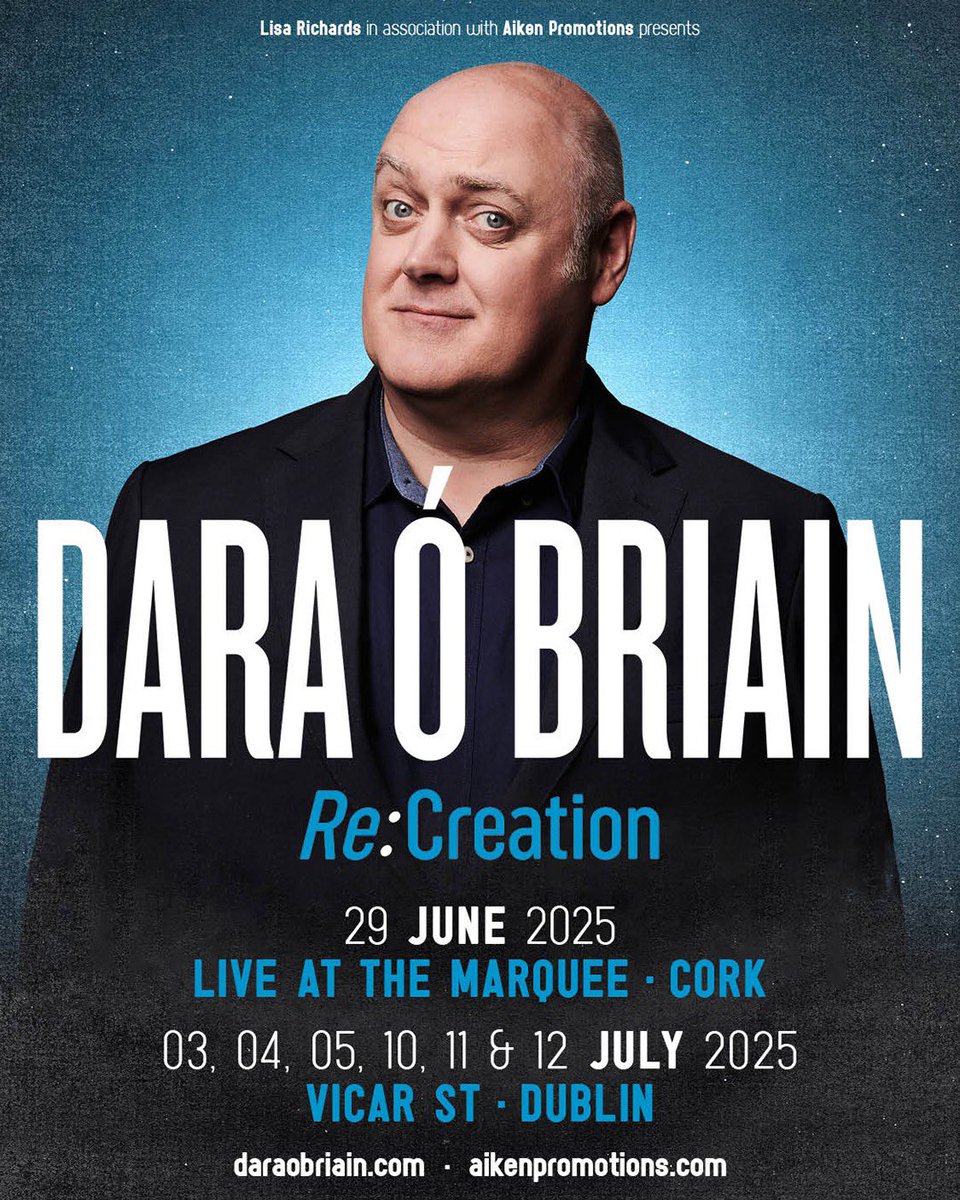 daraobriain's tweet image. Hey Cork! This is tomorrow! See you all in the Big Tent. And then to Dublin…