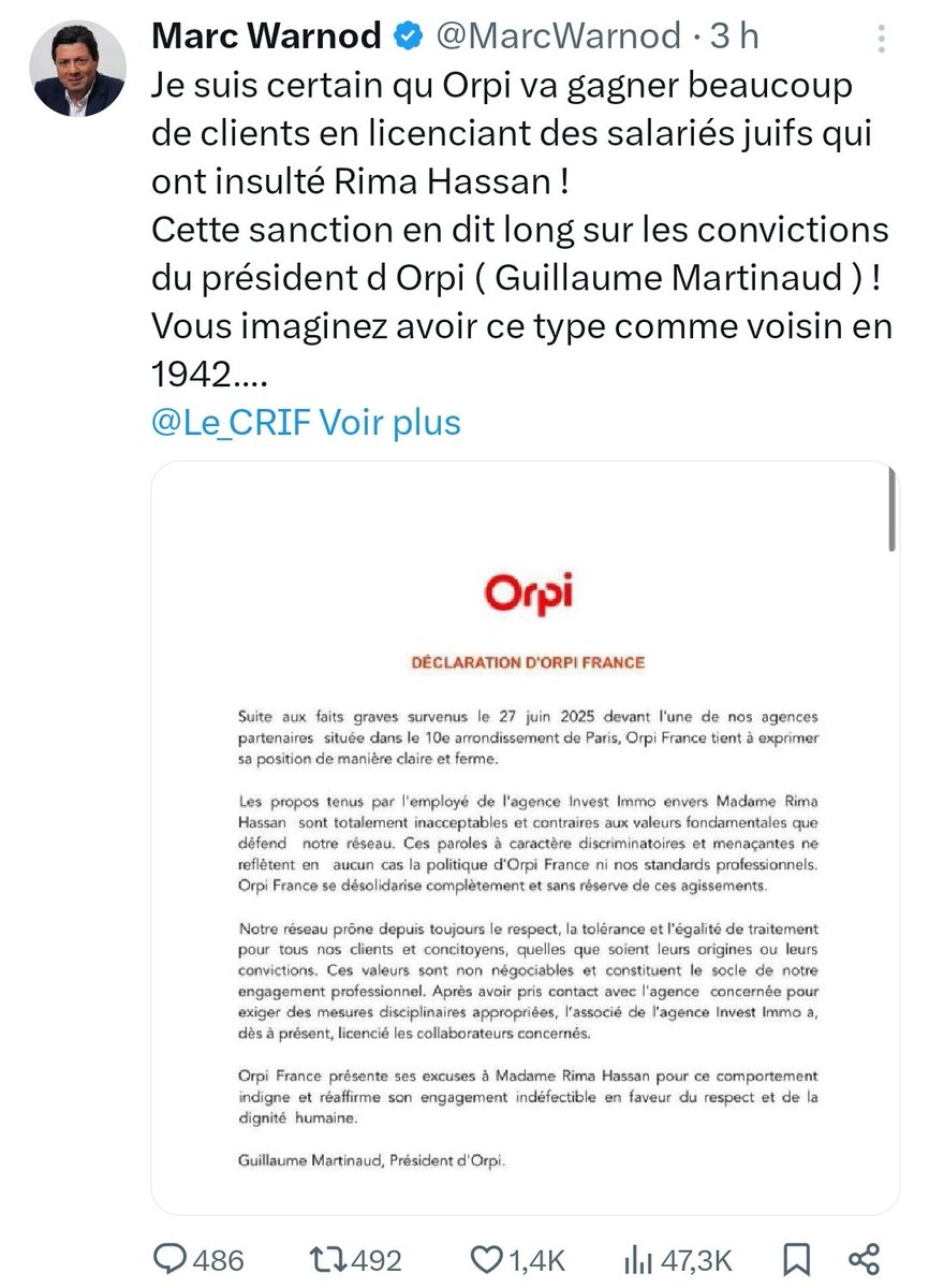 FredSergent's tweet image. Sachez que @MarcWarnod, président du groupe #Platex, fabricant de plateau à manger, soutient les personnes qui appellent à brûler la Palestine. Il est aussi adjoint au maire de Neuilly/Seine.