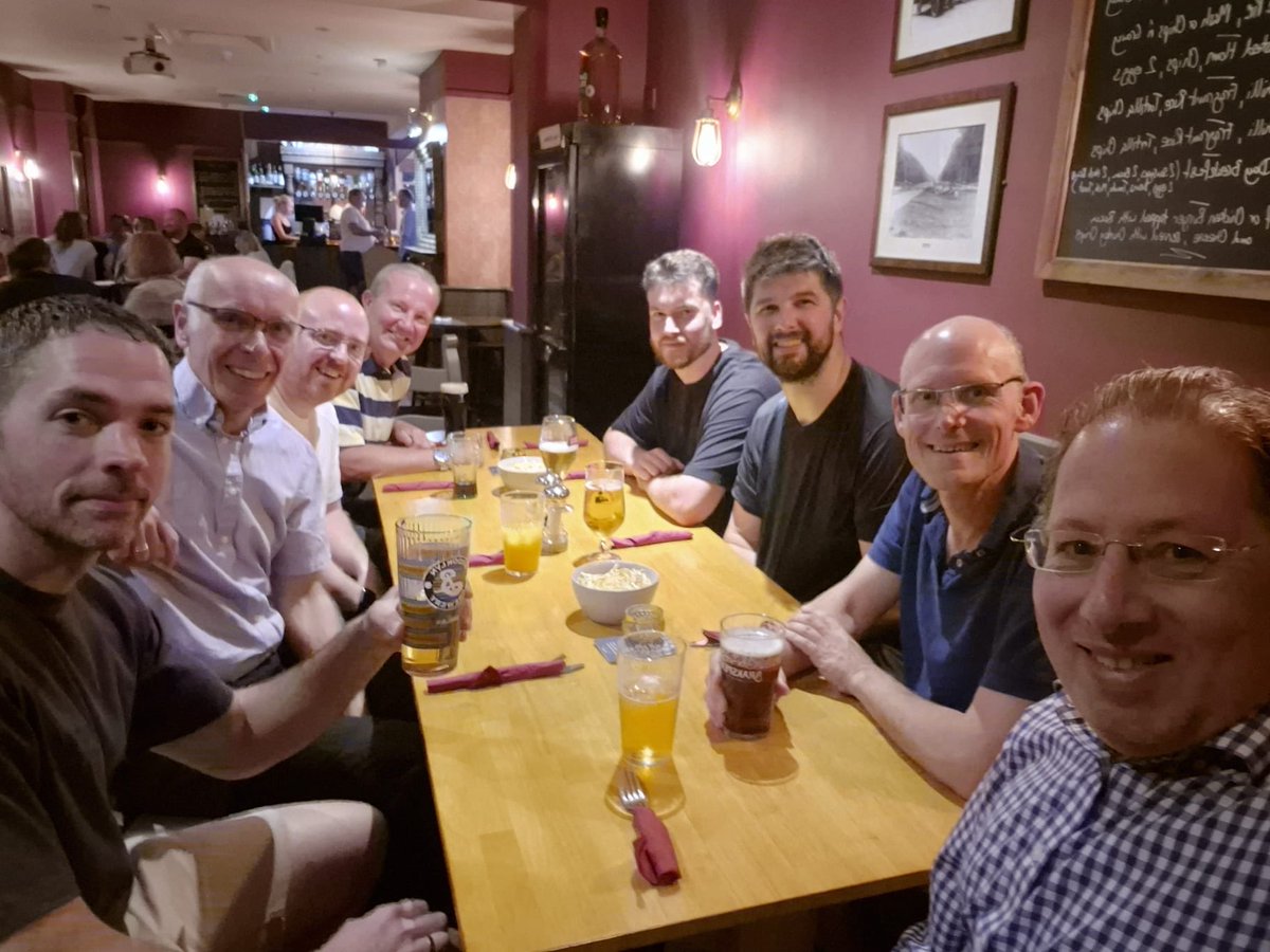 Convivial atmosphere at the Three Horseshoes for Henley 2nd and 3rd teams after their derby match in the Oxfordshire League.