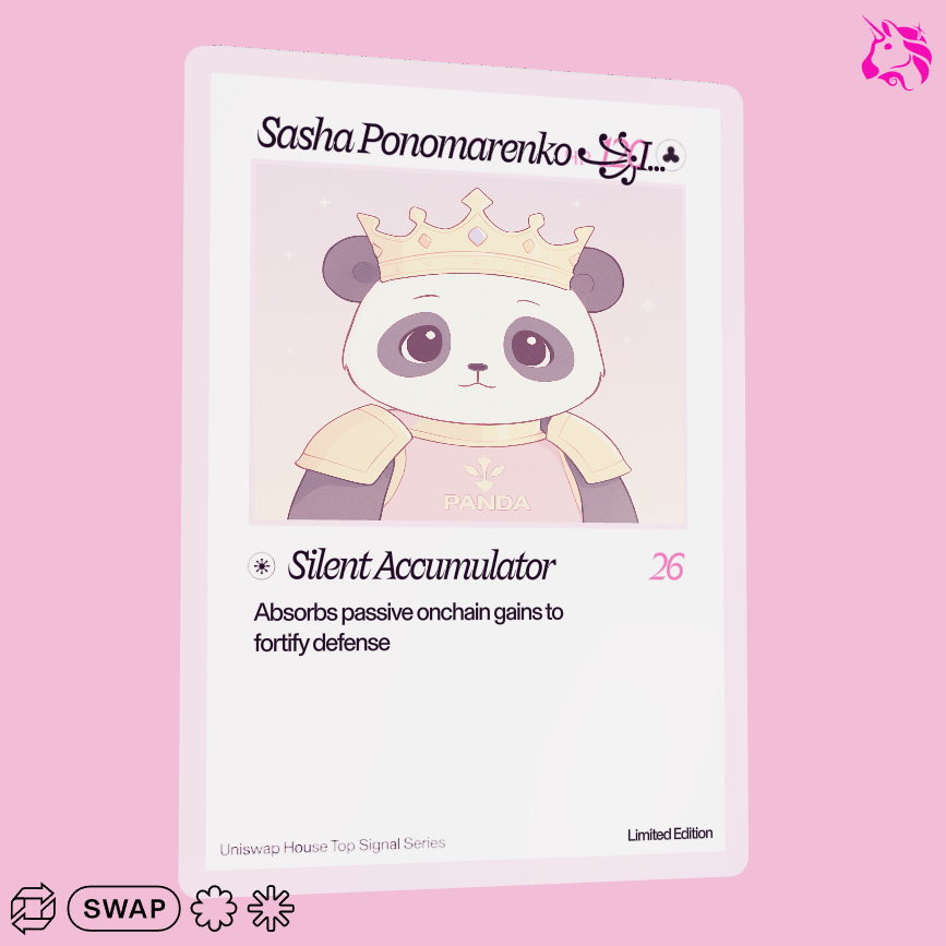 sashapoko's tweet photo. Just pulled a grail

Check out my Uniswap trading card 🦄 https://t.co/A5W7DGMi9c