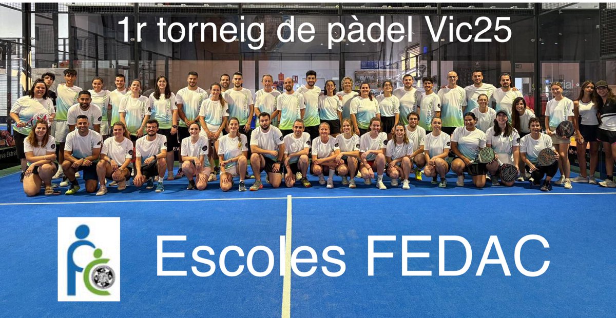 Avui hem celebrat a Vic el 
1r torneig de pàdel FEDAC amb gran èxit. 
Quines campiones!!!
#passióxeducar #totsplegatssom1