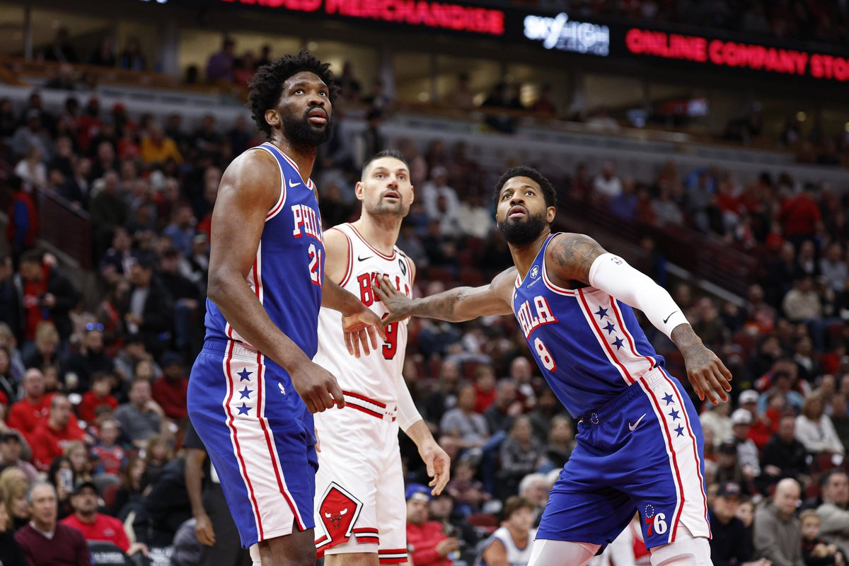 Will_Rucker3_AD's tweet image. Sixers current projected 10 man rotation
G Tyrese Maxey/Jared McCain
G Q Grimes/VJ Edgecombe
F Paul George/Kelly Oubre
F G Yabusele/Justin Edwards
C Joel Embiid/Adem Bona