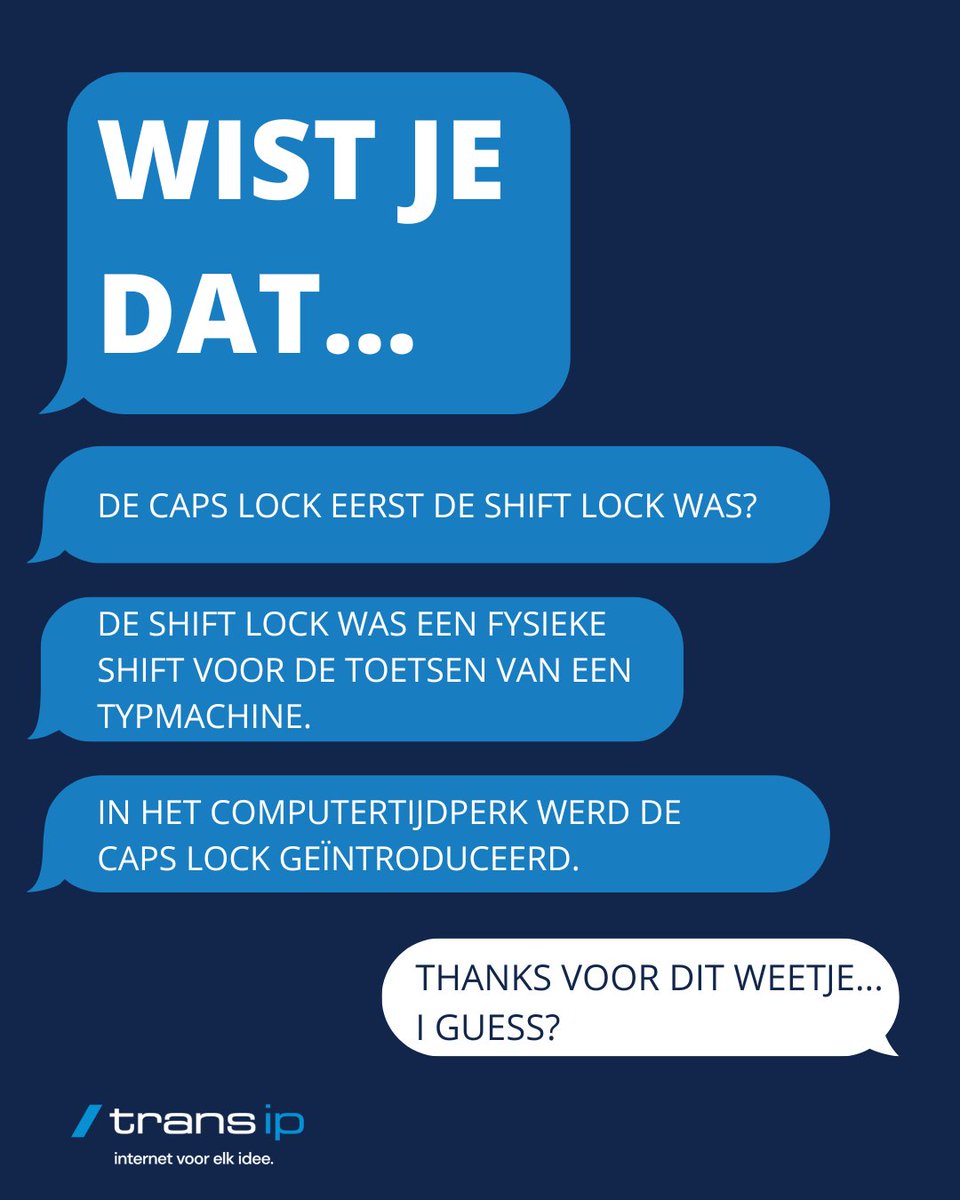 HET IS VANDAAG INTERNATIONALE CAPS LOCK DAG!