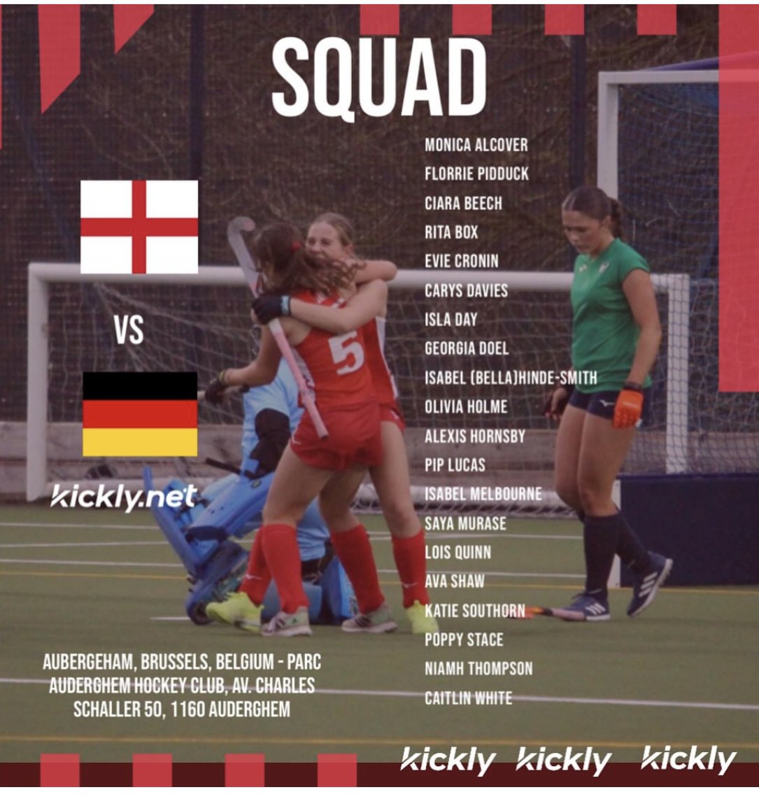 So excited for the 🇩🇪 and 🇧🇪 v 🏴󠁧󠁢󠁥󠁮󠁧󠁿 u16 series this weekend.  
Next weekend 🏴󠁧󠁢󠁳󠁣󠁴󠁿 
The week after the 8 nations in 🇳🇱 #livingmydream #livingmybestlife 🏴󠁧󠁢󠁥󠁮󠁧󠁿🏑💕
