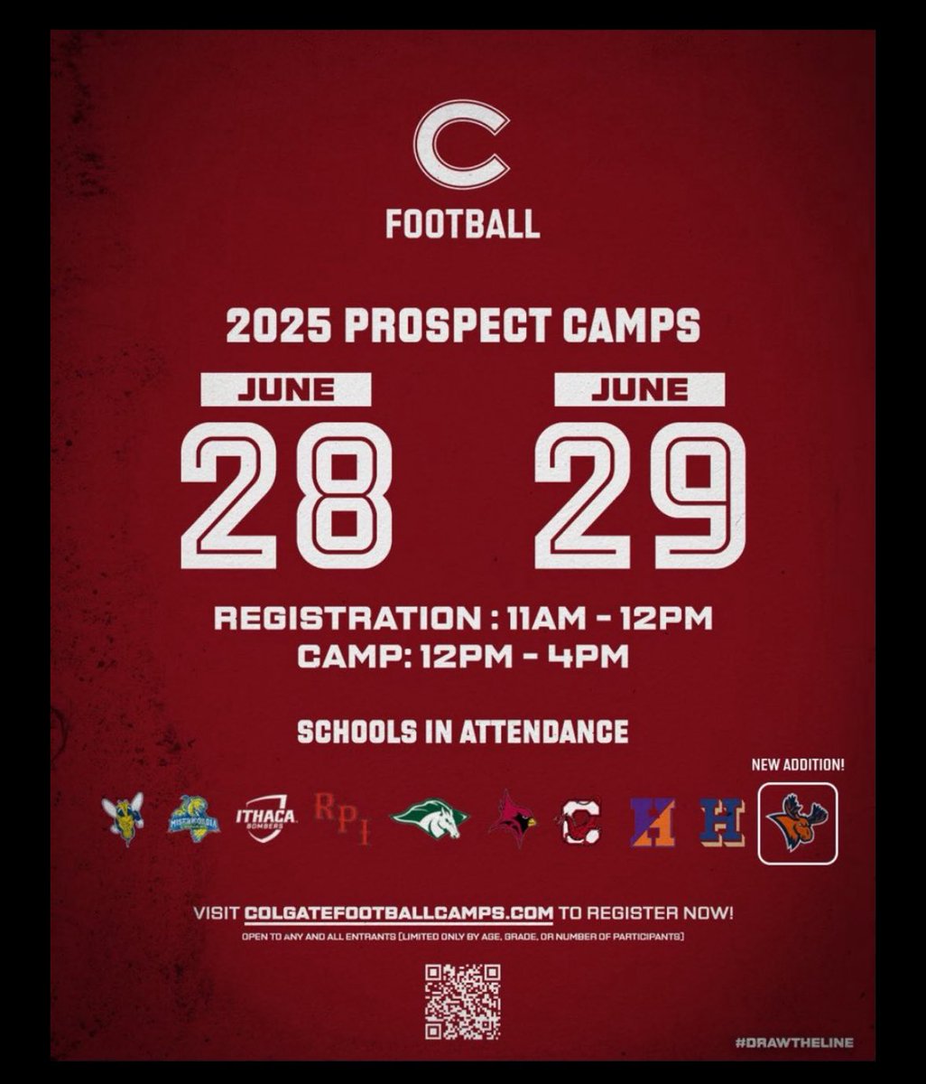 Sean Jennings (@sean4jennings) on Twitter photo Ready to compete at the <a href="/ColgateFB/">Colgate Football</a> camp today.
<a href="/okingcoach/">Coach Omar King</a>
<a href="/CoachGerbino/">Joe Gerbino</a>
<a href="/Coach_Segala/">Brees Segala</a>
<a href="/CoachRMoore34/">Coach Randi Moore</a>
<a href="/CoachMash2/">Coach Deon Mash</a>
<a href="/KJMcDonough/">Kevin McDonough</a>
<a href="/CoachBarbieri/">Rob Barbieri</a>
<a href="/benchmason42/">Coach Mason</a> Ready to compete at the <a href="/ColgateFB/">Colgate Football</a> camp today.
<a href="/okingcoach/">Coach Omar King</a>
<a href="/CoachGerbino/">Joe Gerbino</a>
<a href="/Coach_Segala/">Brees Segala</a>
<a href="/CoachRMoore34/">Coach Randi Moore</a>
<a href="/CoachMash2/">Coach Deon Mash</a>
<a href="/KJMcDonough/">Kevin McDonough</a>
<a href="/CoachBarbieri/">Rob Barbieri</a>
<a href="/benchmason42/">Coach Mason</a>