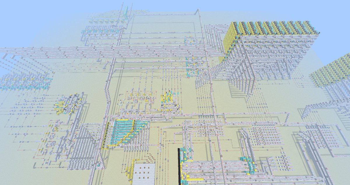 5bitcube's tweet image. This is my calculator. There are many like it but this one is mine. I built it when I was 16 with no tutorial other than how to make certain logic gates. The whole design is built from scratch.

In its former glory, the calculator could add numbers up to 198 (99+99) and subtract…