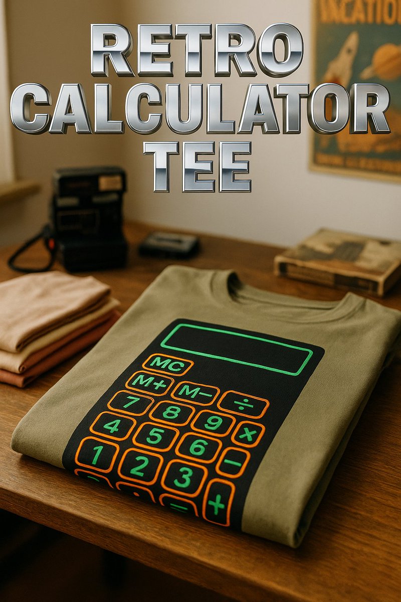 designdelight24's tweet image. Unisex Organic Cotton Neon Retro Calculator Tee | planet-kind durability in a neon-retro graphic that actually lasts. Tap link👇 designdelightstudio.myshopify.com/products/unise… #Fashion #OrganicCotton #RetroTee #GenZStyle #EcoFriendly #CalculatorTee #Streetwear #ShopSmall