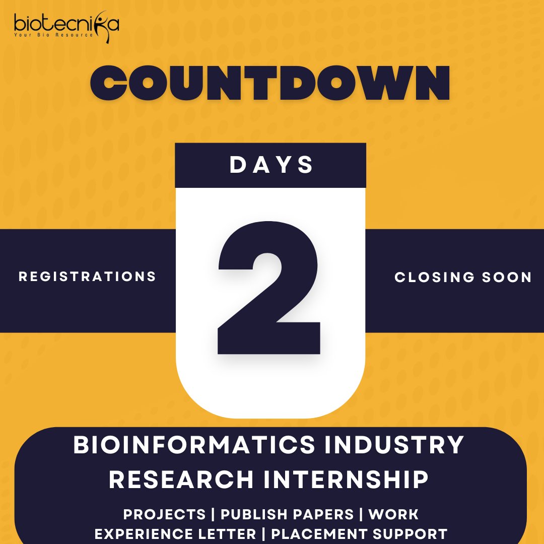 biotecnika's tweet image. ⏳ ONLY 2 DAYS TO GO!
💡 Bioinformatics can fast-track your career – but time is almost up.
👉 Secure your seat now – btnk.org/bgti-2025
💬 Chat with a Bioinfo Expert – btnk.org/contact-bioinf…
#BioinformaticsTraining #CareerInBioinformatics #BiotechJobs