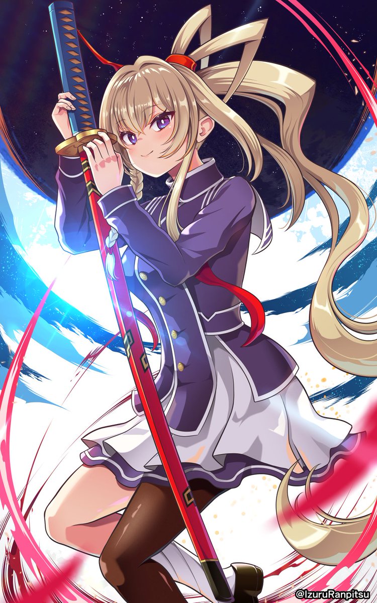 IzuruRanpitsu's tweet image. モンスト始めたのでマサムネ描いた
#モンストイラスト
