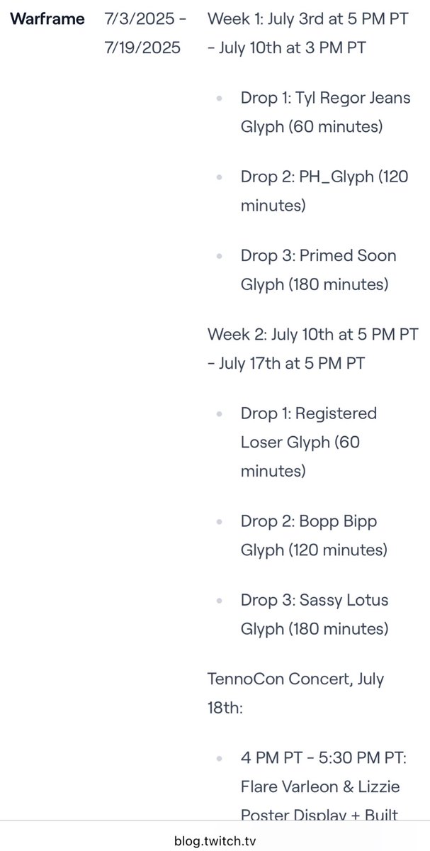WE ARE GETTING A BOPP BIPP GLYPH 

Next month’s <a href="/PlayWarframe/">WARFRAME</a> <a href="/Twitch/">Twitch</a> Drops schedule 👇 #Warframe #TennoCreate