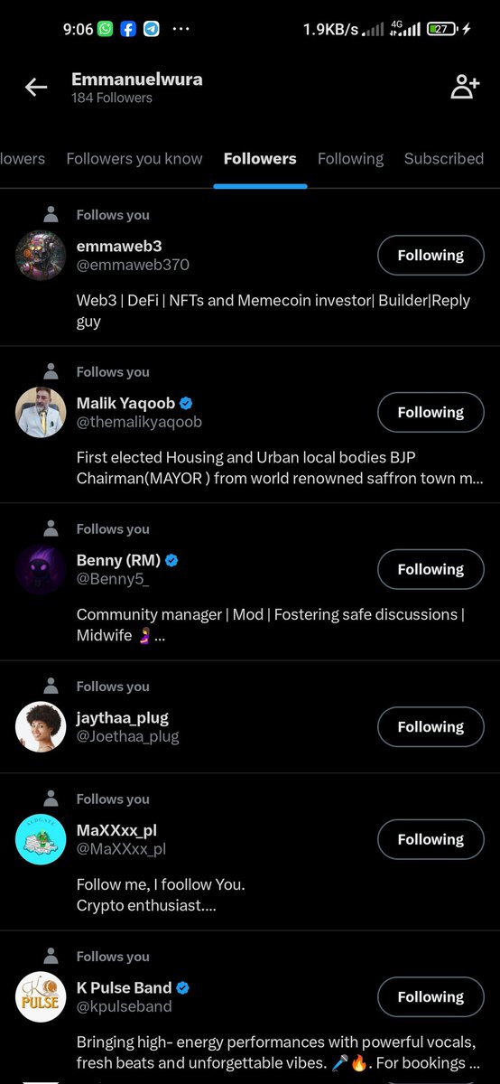This is what I'm saying, once you followed me, I will follow you back 🔙

Let go guys 🔥