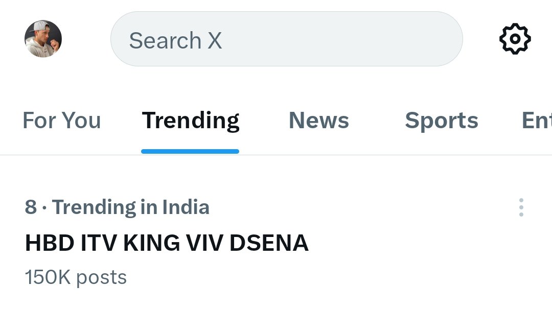 Congratulations #VDians it's 150K Completed 💯 

Trending in india No 8 

HBD ITV KING VIV DSENA

#HAPPYBIRTHDAYVD