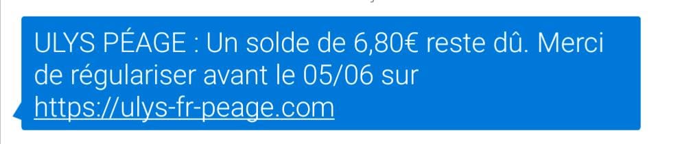 🧐 Un étrange SMS vient d'apparaître sur votre téléphone concernant un péage à payer ?

⚠️ C'est une arnaque visant à vous dérober vos données bancaires et personnelles !
Signalez en ligne : 33700.fr