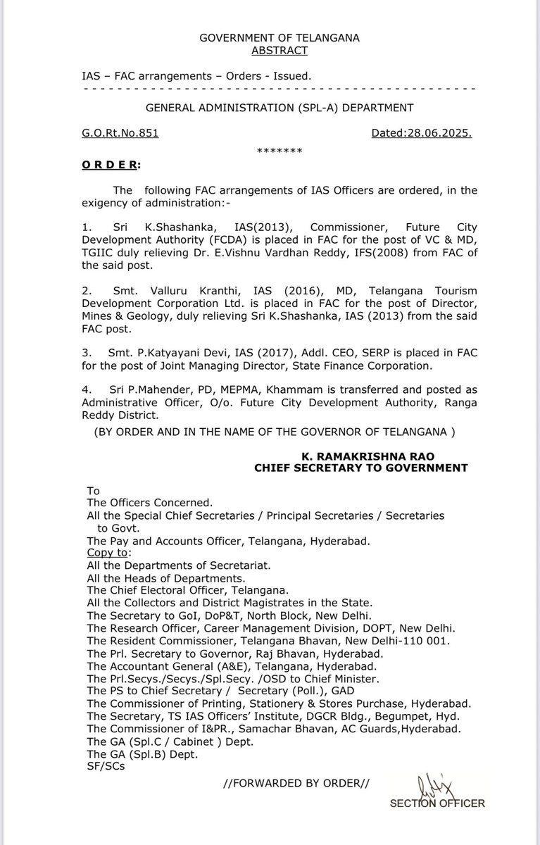 IAS - FAC arrangements- orders - issued