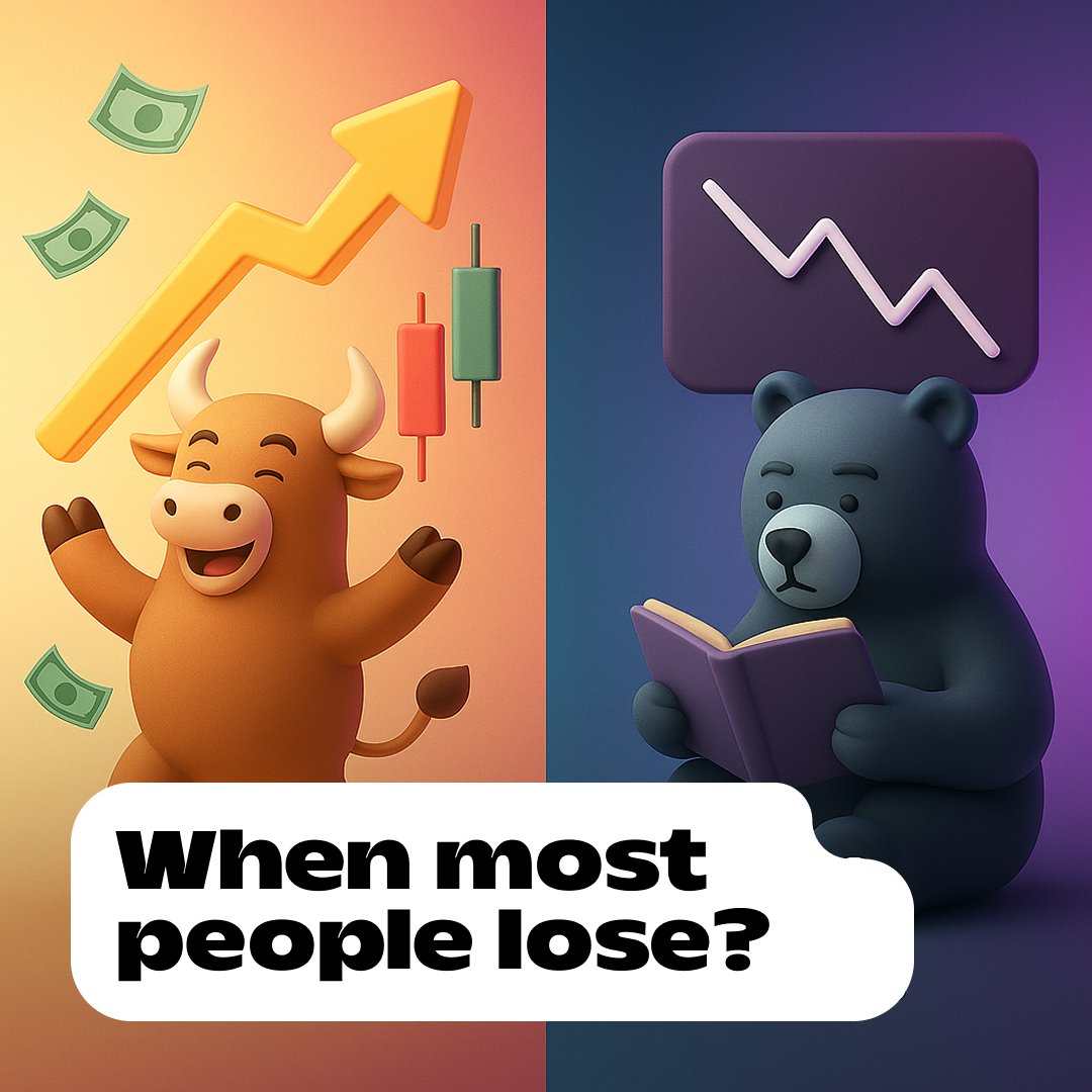 cex_io's tweet image. 🐂 Most people lose money in bull runs and not in bear markets.

🧠 Because hype erases discipline and bear markets force you to think.

#CryptoLessons #BearMarket #CryptoTips
