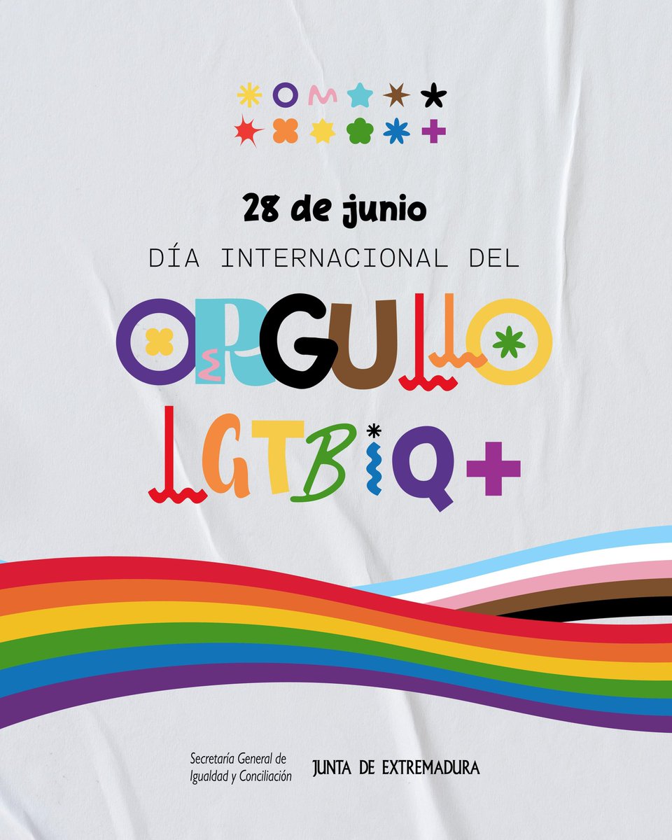Junta de Extremadura (@junta_ex) on Twitter photo 🏳️🌈 En el #DíaInternacionalDelOrgulloLGTBI, Extremadura alza su voz por la libertad y la igualdad.
Desde la <a href="/Junta_Ex/">Junta de Extremadura</a> reafirmamos nuestro compromiso con una sociedad diversa.
#DiversasSomosDiversosExistimos #Orgullo2025 🏳️🌈 En el #DíaInternacionalDelOrgulloLGTBI, Extremadura alza su voz por la libertad y la igualdad.
Desde la <a href="/Junta_Ex/">Junta de Extremadura</a> reafirmamos nuestro compromiso con una sociedad diversa.
#DiversasSomosDiversosExistimos #Orgullo2025