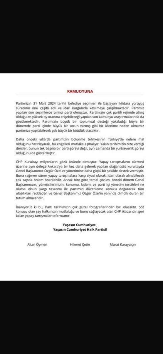 deniz tansi (@dtansi) on Twitter photo Olması gereken tavır, tarihe geçtiniz sayın genel başkanlar. Fırsatı kollamak değil, partiye ve demokrasiye sahip çıkmak budur. Yürekten kutlarım.
<a href="/hikmetcetin001/">Hikmet Cetin</a> <a href="/KarayalcinM/">Murat Karayalçın</a> Olması gereken tavır, tarihe geçtiniz sayın genel başkanlar. Fırsatı kollamak değil, partiye ve demokrasiye sahip çıkmak budur. Yürekten kutlarım.
<a href="/hikmetcetin001/">Hikmet Cetin</a> <a href="/KarayalcinM/">Murat Karayalçın</a>