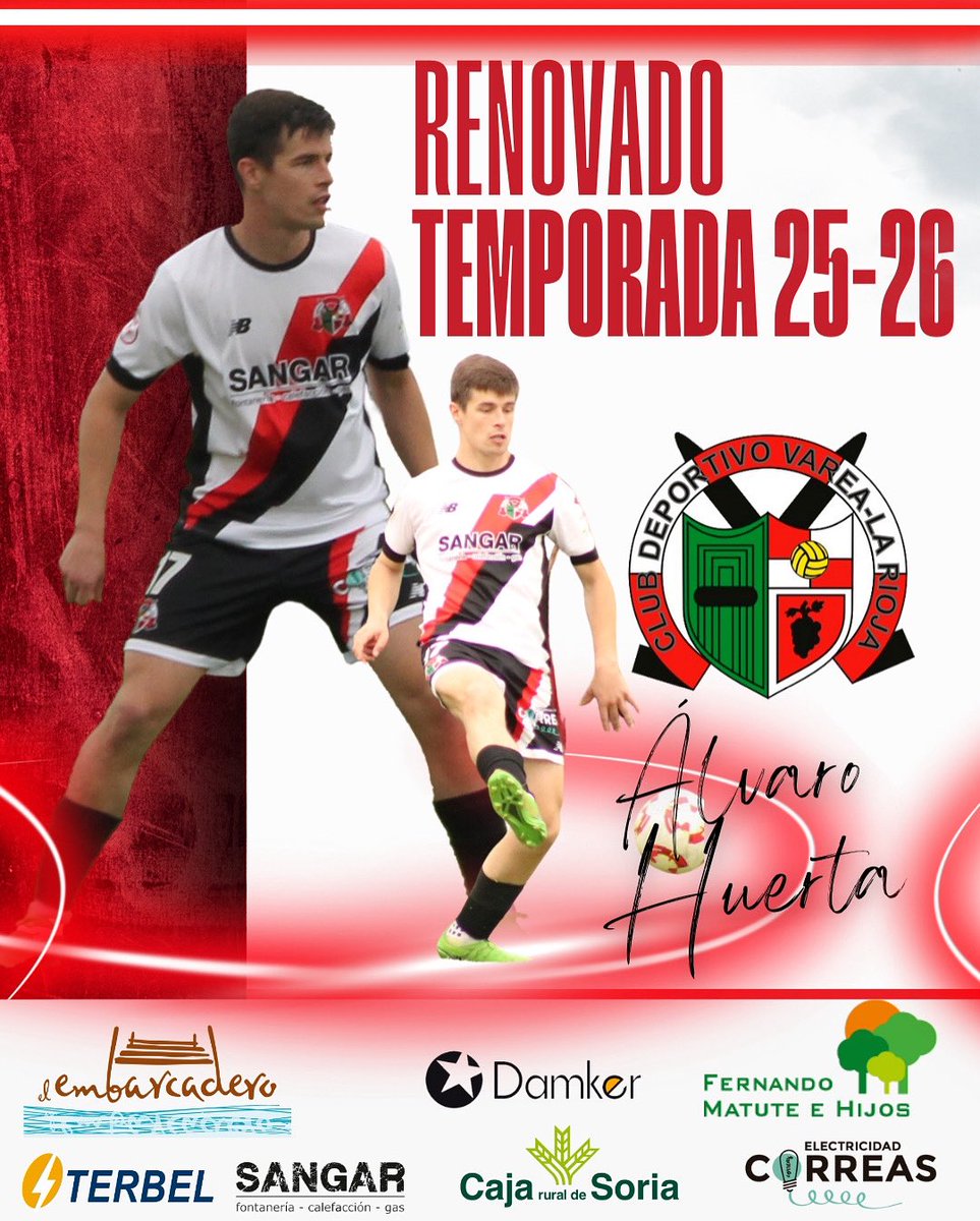 ⬜🟥COMUNICADO OFICIAL | RENOVADO

~DEFENSA:

➡️ ÁLVARO HUERTA renovado. Segundo jugador con más minutos de la plantilla que se gana la renovación a pulso. Lleva un año y medio con nosotros y parece que son 10. Jugador polivalente y pieza clave en el equipo.