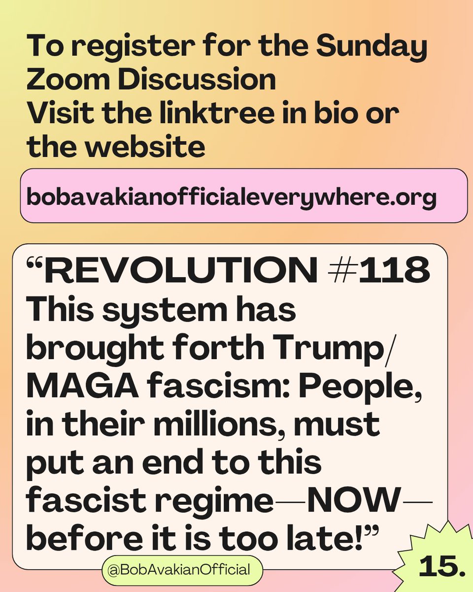 therevcoms's tweet image. Discuss: "This system has brought forth Trump/ MAGA fascism: People, in their millions, must put an end to this fascist regime- -NOW-before it is too late!" from @BobAvakian

"Why are we facing fascism?"
Sunday, June 29 
4PT/ 7ET
REGISTER: bobavakianofficialeverywhere.org/events

#SquidGame3