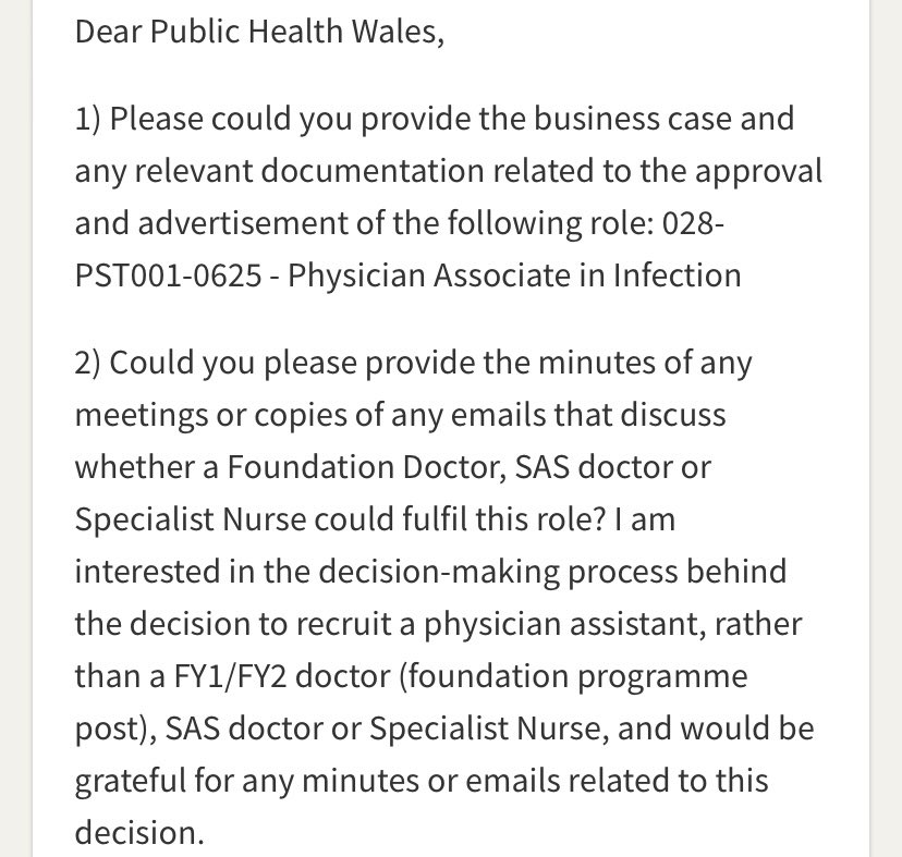 Consultant funding diverted to pay for an assistant . 

Looking forward to seeing the FOI response 

PAs aren’t here to replace though 👀

jobs.nhs.uk/candidate/joba…