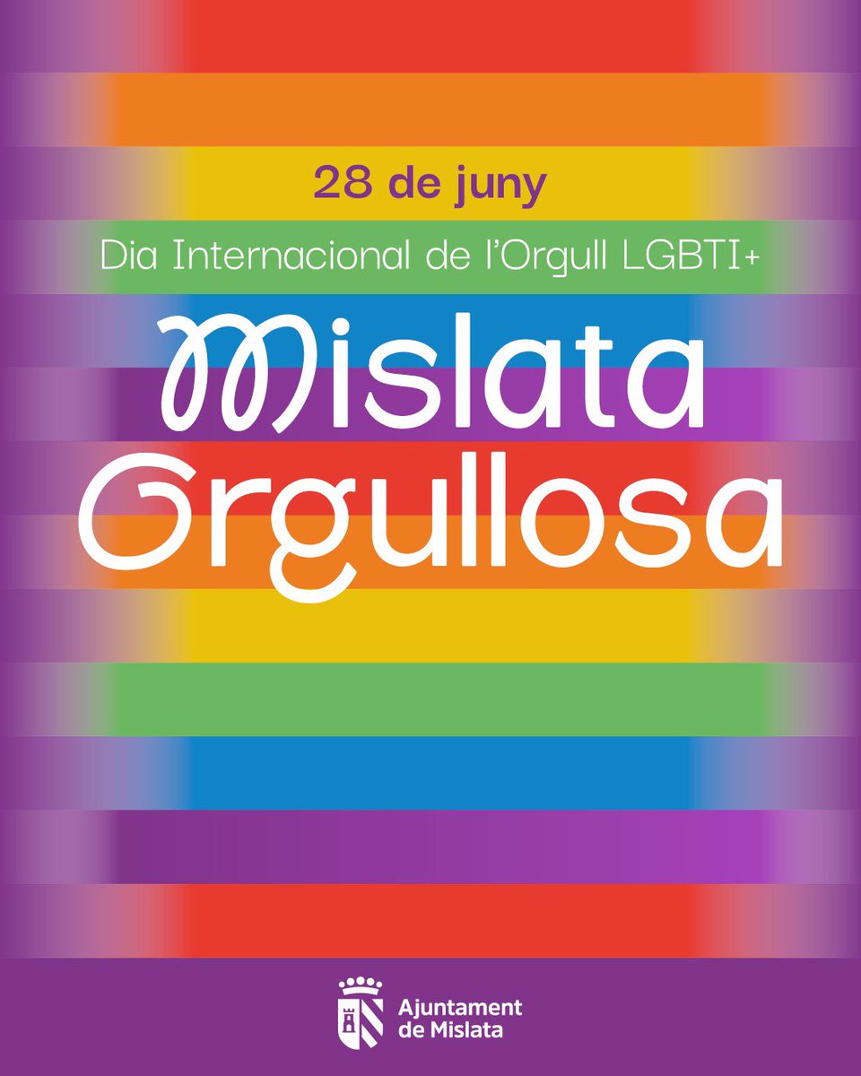 🌈 Día Internacional del Orgullo LGTBI+ #MislataOrgullosa

❤️ Hoy celebramos la diversidad, el amor y el respeto. En Mislata valoramos y apoyamos a todas las personas sin importar su orientación sexual o identidad de género

#DíaDelOrgulloLGTBI #Inclusión #Respeto #Diversidad