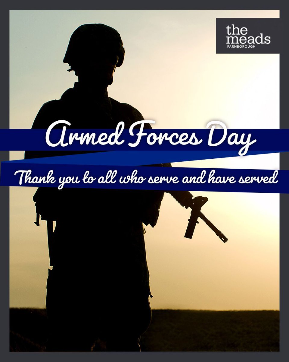 It’s Armed Forces Day and we’re joining the community in saying a big thank you to all those who serve and have served 💙

Some of our fantastic tenants here at The Meads are marking the day with special discounts for veterans, pop in and ask in store for more info.