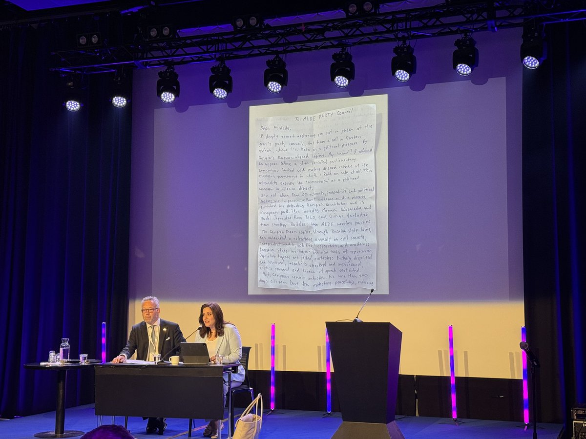 Marika Mikiashvili 🇬🇪🇺🇦🇪🇺 (@mikiashvili_m) on Twitter photo .<a href="/ALDEParty/">ALDE Party</a> President <a href="/svenja_hahn/">Svenja Hahn MdEP</a> has just read Zurab Girchi Japaridze’s letter from prison at the ALDE Council meeting in Helsinki.
It was very emotional for us. Thank you.
<a href="/Zuraja/">Zurab Girchi Japaridze</a> <a href="/CoalitionGEO/">Coalition 4 Change 🇬🇪🇪🇺</a> <a href="/GIRCHIMF/">Girchi•More Freedom</a> .<a href="/ALDEParty/">ALDE Party</a> President <a href="/svenja_hahn/">Svenja Hahn MdEP</a> has just read Zurab Girchi Japaridze’s letter from prison at the ALDE Council meeting in Helsinki.
It was very emotional for us. Thank you.
<a href="/Zuraja/">Zurab Girchi Japaridze</a> <a href="/CoalitionGEO/">Coalition 4 Change 🇬🇪🇪🇺</a> <a href="/GIRCHIMF/">Girchi•More Freedom</a>